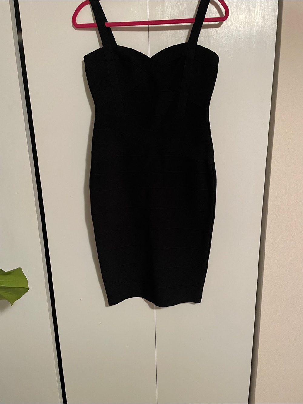 Black Strappy Sheath Dress - Size L